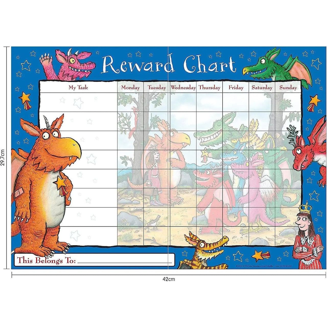 Zog Rewards Chart with Stickers