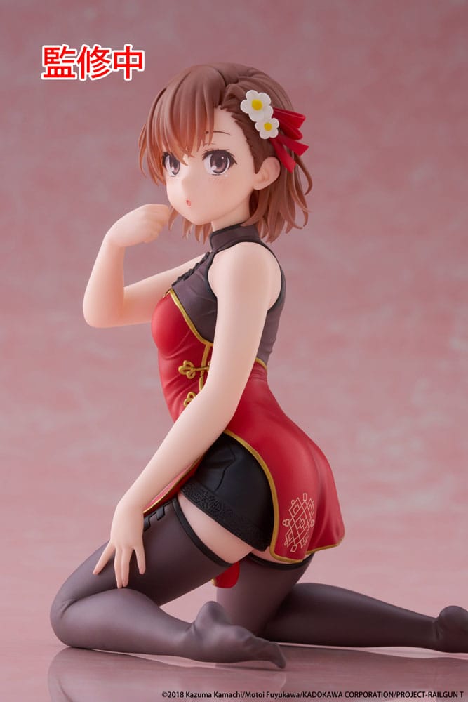 A Certain Scientific Railgun PVC Statue Desktop Cute Figure Mikoto Misaka Chinese Dress Ver. 13 cm - The Happy Toy Store