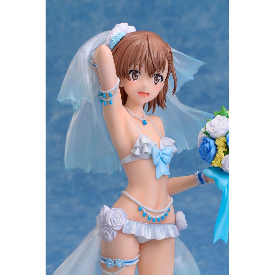 A Certain Scientific Railgun T PVC Statue 1/7 Mikoto Misaka Wedding Swimsuit Ver. 25 cm - The Happy Toy Store