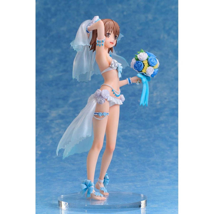 A Certain Scientific Railgun T PVC Statue 1/7 Mikoto Misaka Wedding Swimsuit Ver. 25 cm - The Happy Toy Store