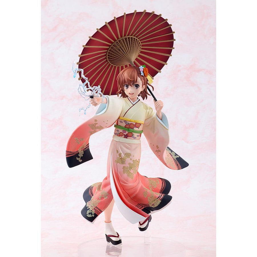 A Certain Scientific Railgun T Statue 1/7 Mikoto Misaka Furisode Kimono Ver. 28 cm - The Happy Toy Store