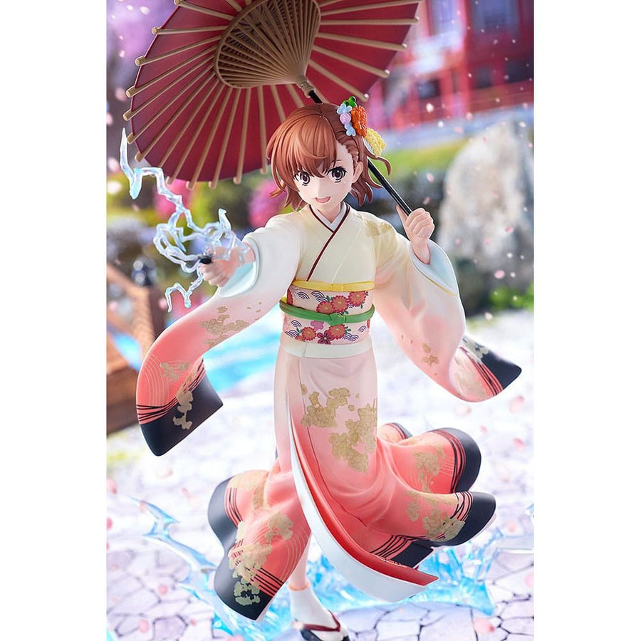 A Certain Scientific Railgun T Statue 1/7 Mikoto Misaka Furisode Kimono Ver. 28 cm - The Happy Toy Store