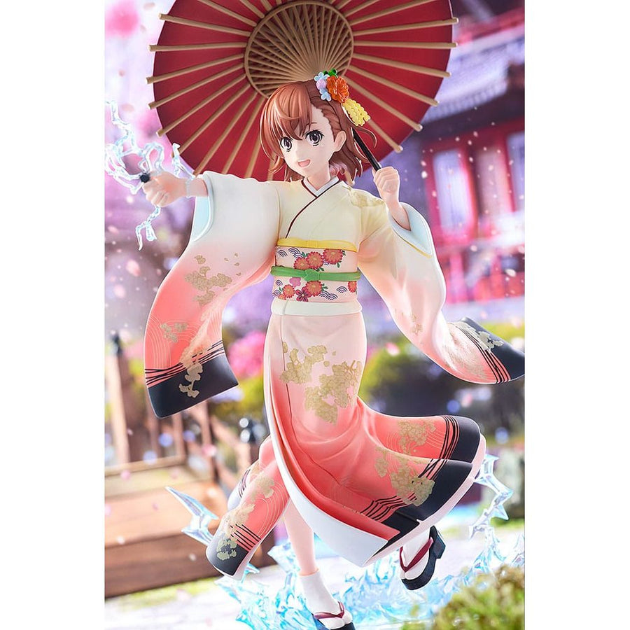 A Certain Scientific Railgun T Statue 1/7 Mikoto Misaka Furisode Kimono Ver. 28 cm - The Happy Toy Store