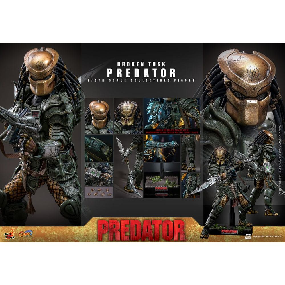 Alien vs. Predator Comic Masterpiece Action Figure 1/6 Broken Tusk Predator 35 cm - The Happy Toy Store