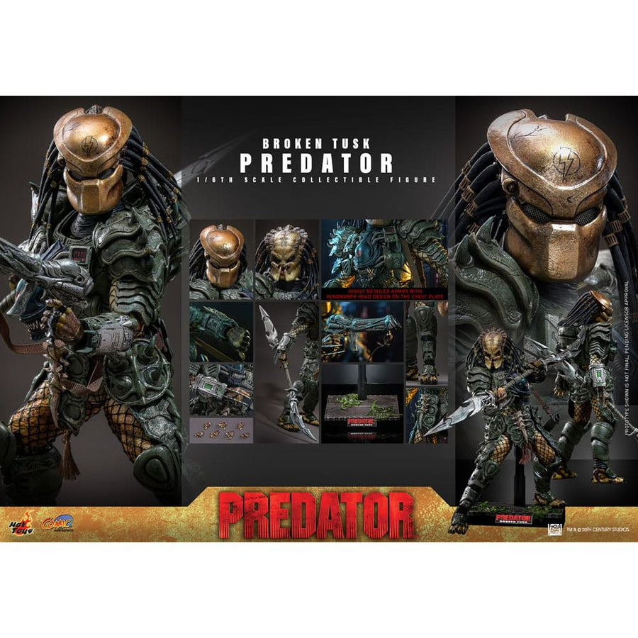 Alien vs. Predator Comic Masterpiece Action Figure 1/6 Broken Tusk Predator 35 cm - The Happy Toy Store