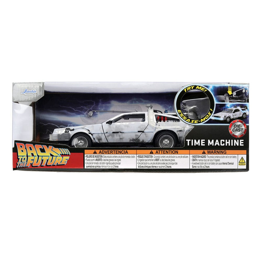 Back to the Future Diecast Model 1/24 Time Machine Frost - The Happy Toy Store
