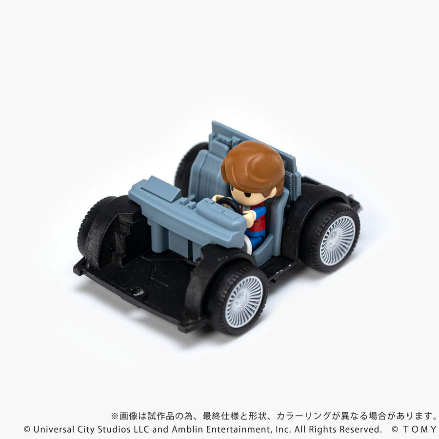 Back to the Future Q - Village Vehicle with mini - figures Time Machine 9 cm - The Happy Toy Store