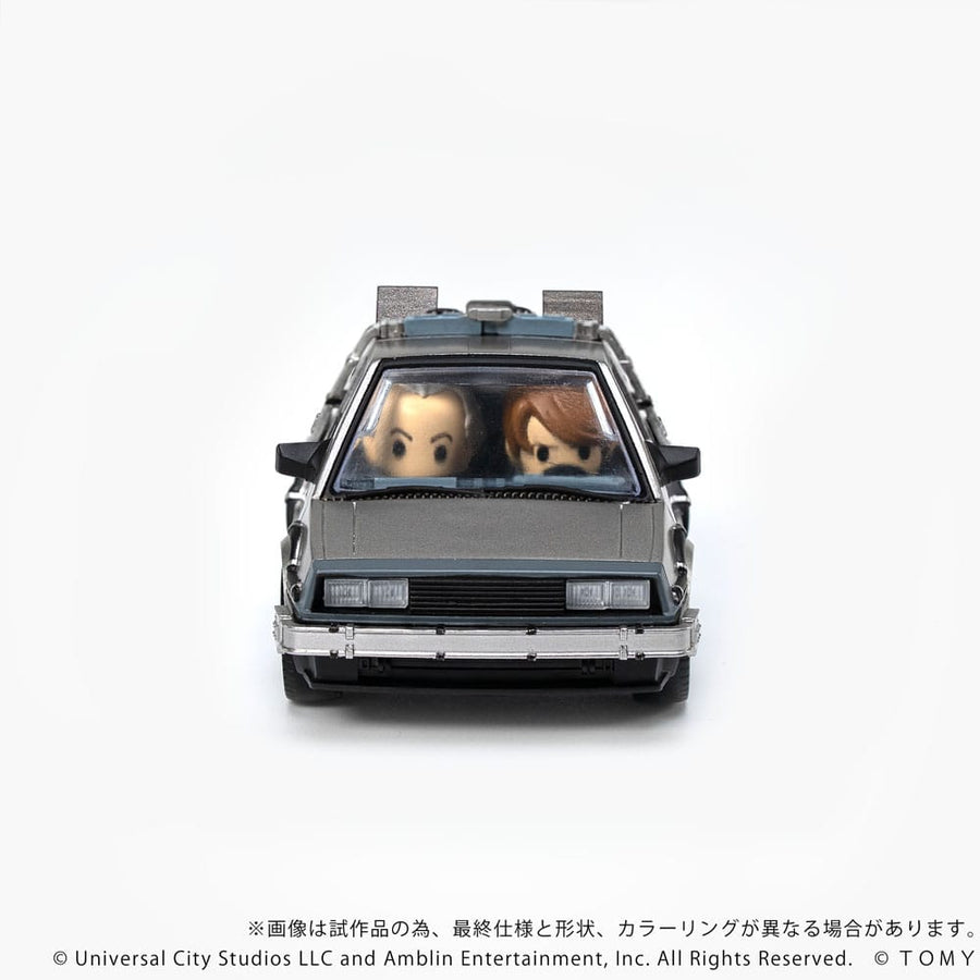 Back to the Future Q - Village Vehicle with mini - figures Time Machine 9 cm - The Happy Toy Store