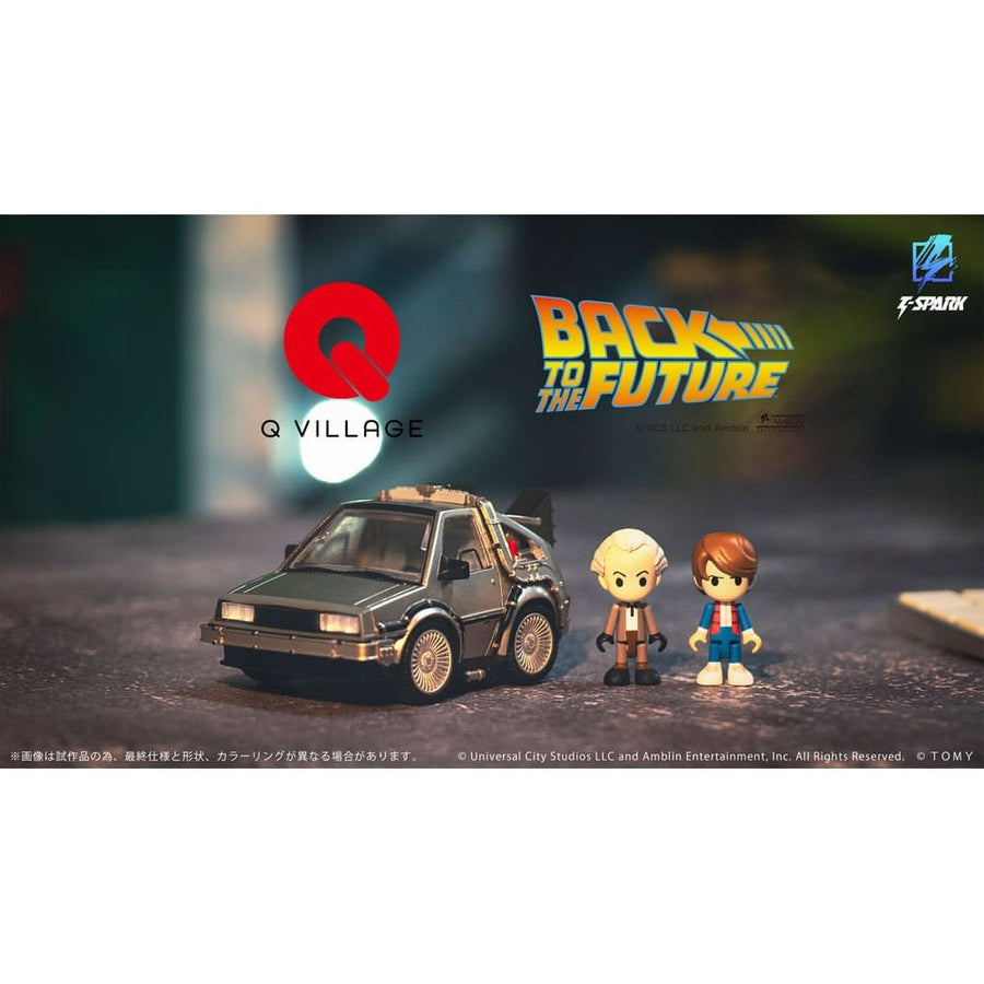 Back to the Future Q - Village Vehicle with mini - figures Time Machine 9 cm - The Happy Toy Store