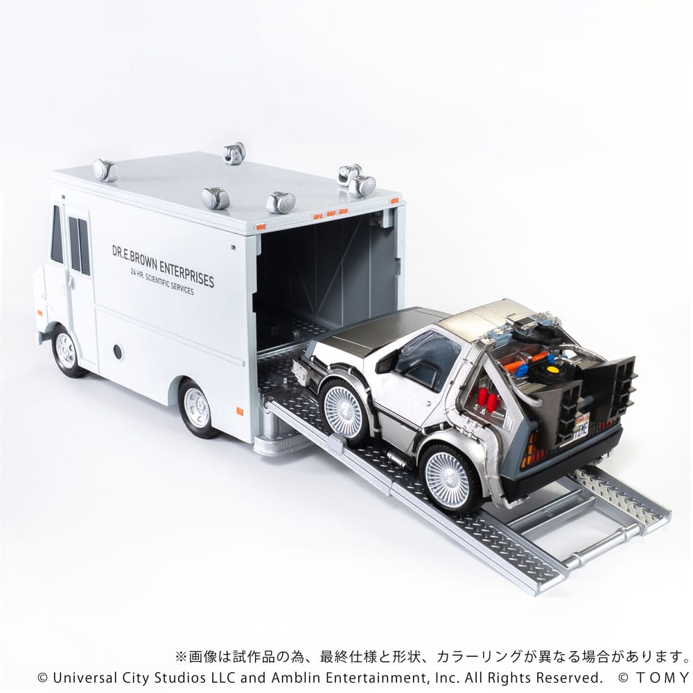 Back to the Future Q - Village Vehicles with mini - figures Time Machine Deluxe Set 9 cm - The Happy Toy Store