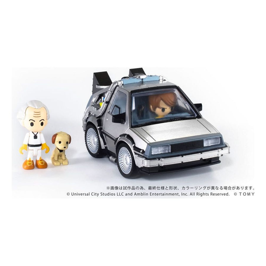 Back to the Future Q - Village Vehicles with mini - figures Time Machine Deluxe Set 9 cm - The Happy Toy Store