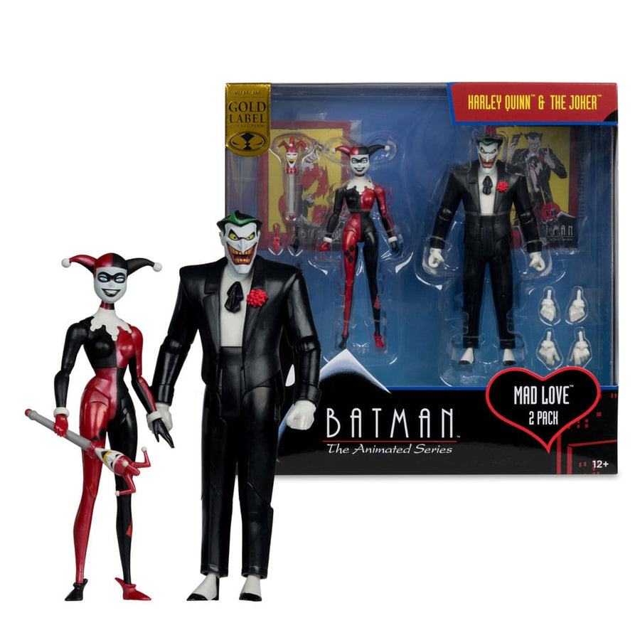 Batman: The Animated Series DC Direct Action Figures Harley Quinn & The Joker (Mad Love) (Gold Label) 18 cm - The Happy Toy Store
