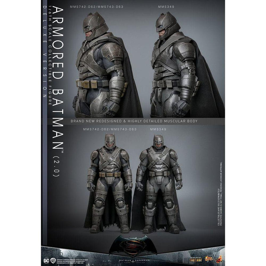 Batman v Superman: Dawn of Justice Movie Masterpiece Action Figure 1/6 Armored Batman 2.0 (Deluxe Version) 33 cm - The Happy Toy Store