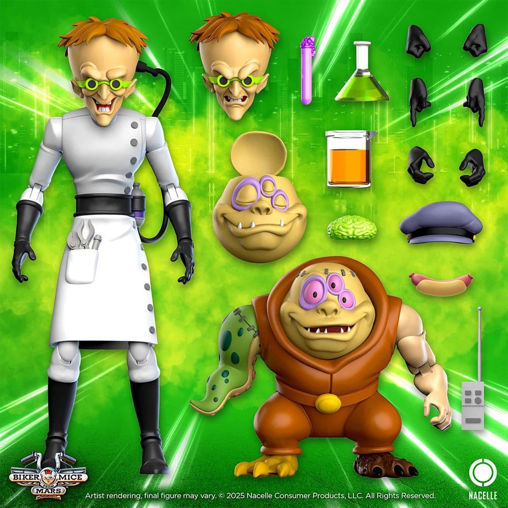 Biker Mice From Mars Action Figure Karbunkle & Fred The Mutant 23 cm - The Happy Toy Store