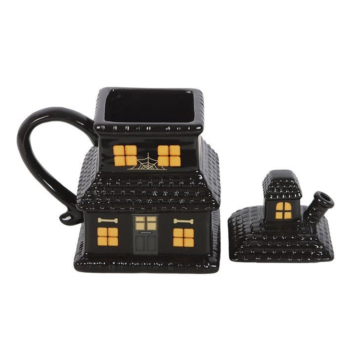 Black Haunted House Lidded Halloween Mug - The Happy Toy Store
