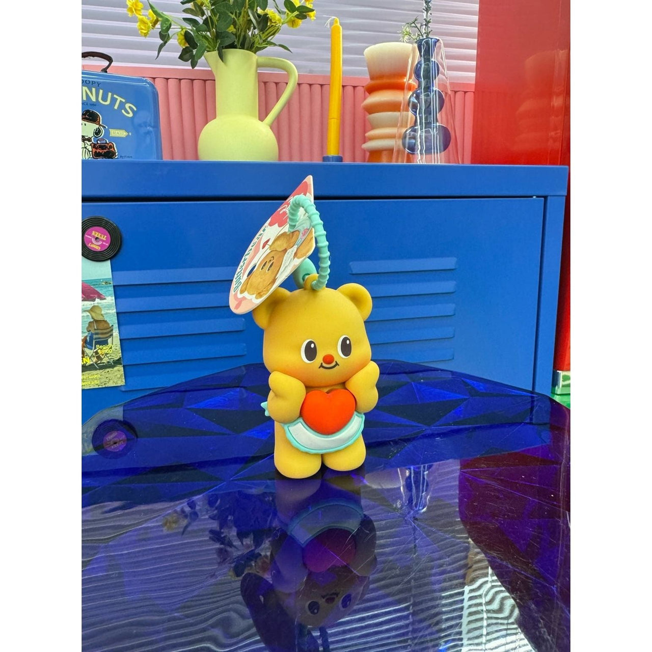 Butter Bear Heart Key Chain Bag Charm - The Happy Toy Store