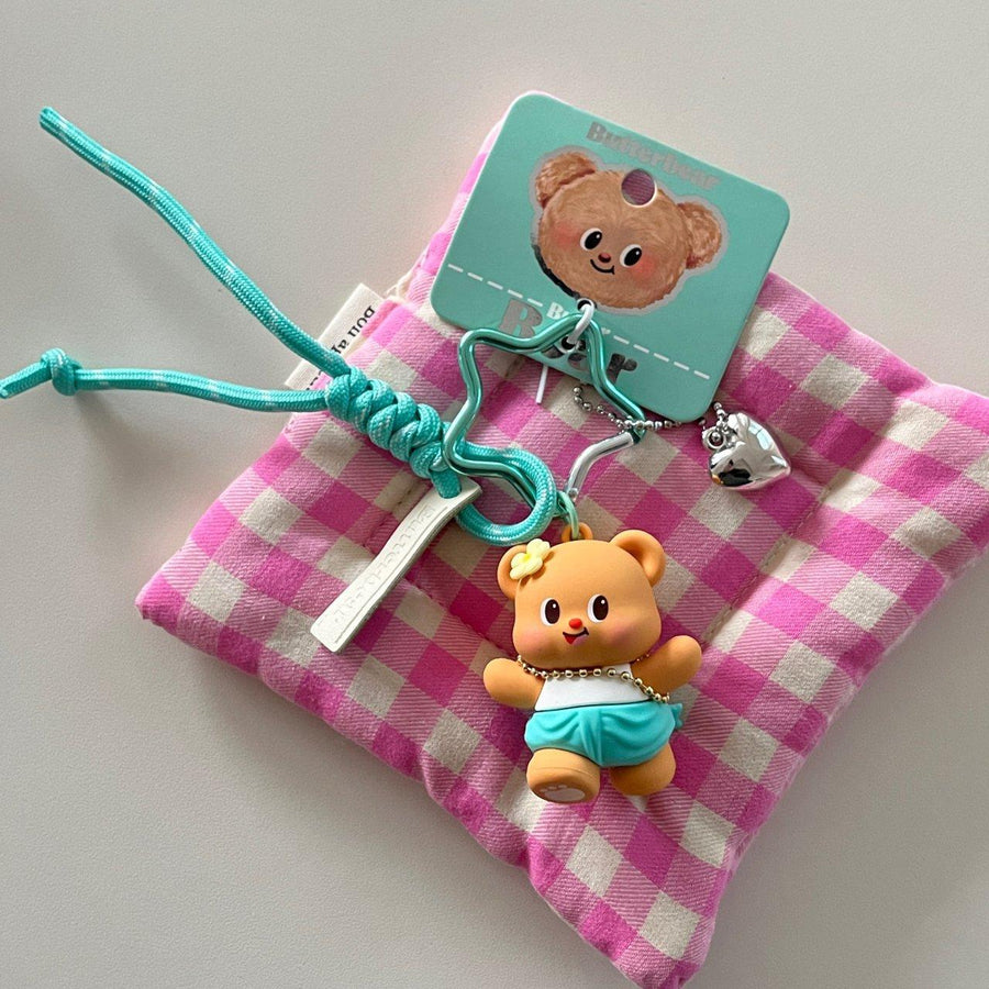 Butterbear Keychain - Star Bag Charm - The Happy Toy Store