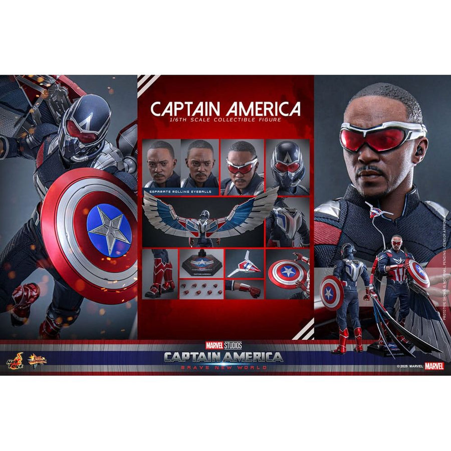 Captain America: Brave New World Movie Masterpiece Action Figure 1/6 Captain America 30 cm - The Happy Toy Store