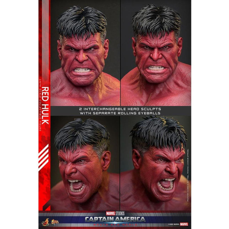 Captain America: Brave New World Movie Masterpiece Action Figure 1/6 Red Hulk 47 cm - The Happy Toy Store
