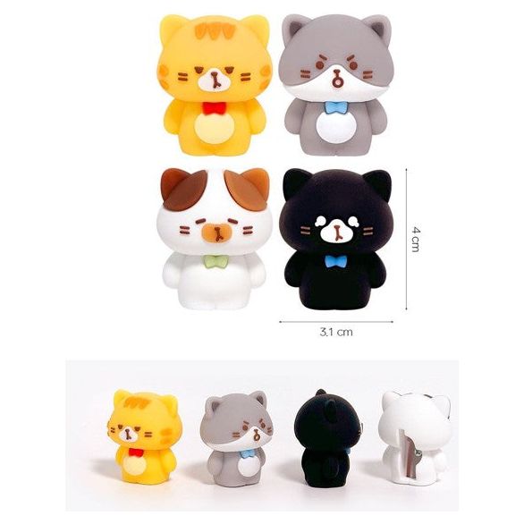 Cat Figure 3D Silicon Pencil Sharpener - The Happy Toy Store
