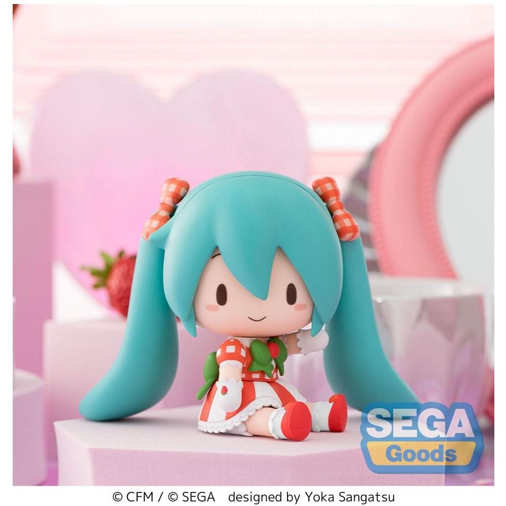 Character Vocal Series 01: Hatsune Miku Fuwa Petit Chibi Figure Hatsune Miku x Love and Berry Dress Up and Dance! Lovely Strawberry 8 cm - The Happy Toy Store