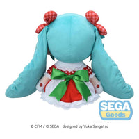 Character Vocal Series 01: Hatsune Miku Fuwa Petit Plush Figure Hatsune Miku x Love and Berry Dress Up and Dance! Lovely Strawberry 40 cm - The Happy Toy Store
