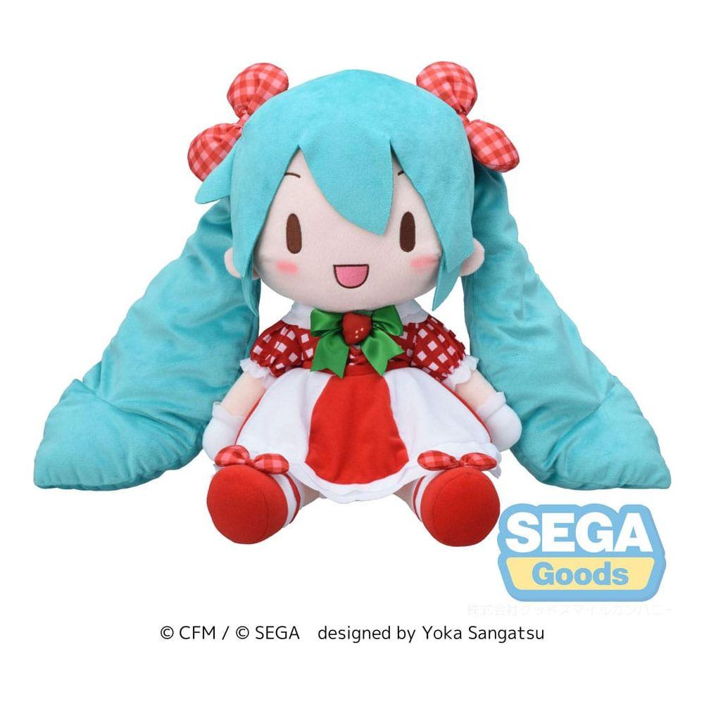 Character Vocal Series 01: Hatsune Miku Fuwa Petit Plush Figure Hatsune Miku x Love and Berry Dress Up and Dance! Lovely Strawberry 40 cm - The Happy Toy Store