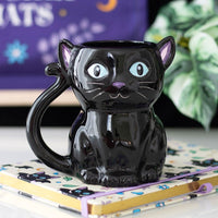 Cute and Creepy Gothic Black Cat Halloween Mug - The Happy Toy Store