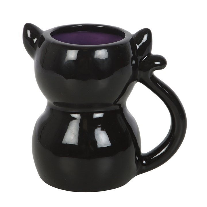 Cute and Creepy Gothic Black Cat Halloween Mug - The Happy Toy Store