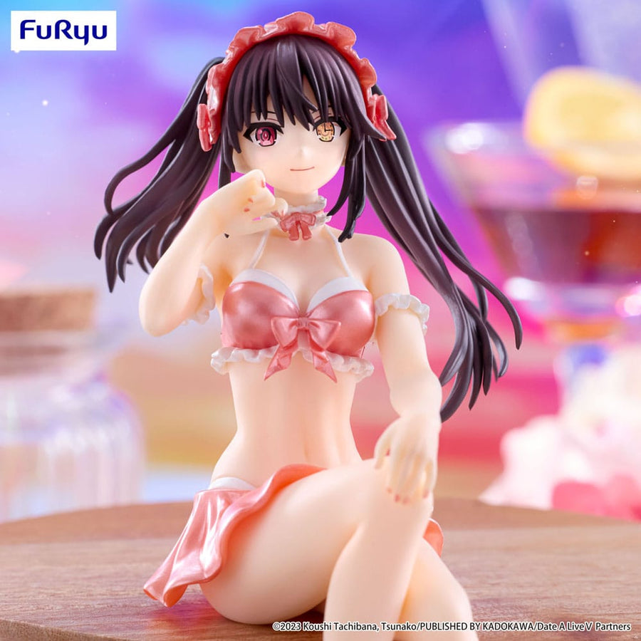 Date A Live V Noodle Stopper PVC Statue Kurumi Tokisaki Swimsuit Pastel Red Color Ver. 15 cm - The Happy Toy Store