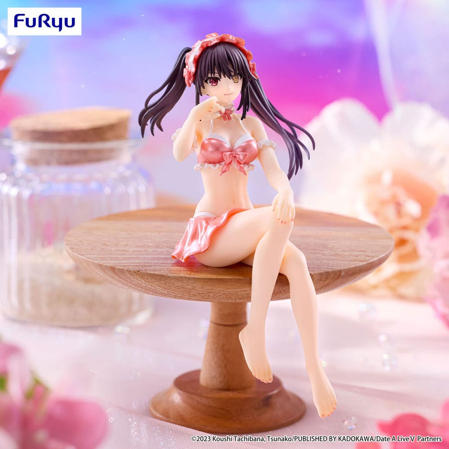 Date A Live V Noodle Stopper PVC Statue Kurumi Tokisaki Swimsuit Pastel Red Color Ver. 15 cm - The Happy Toy Store