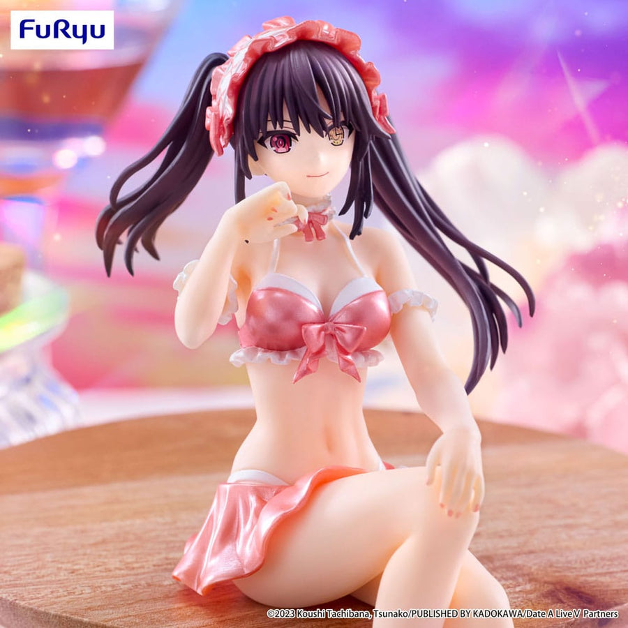 Date A Live V Noodle Stopper PVC Statue Kurumi Tokisaki Swimsuit Pastel Red Color Ver. 15 cm - The Happy Toy Store