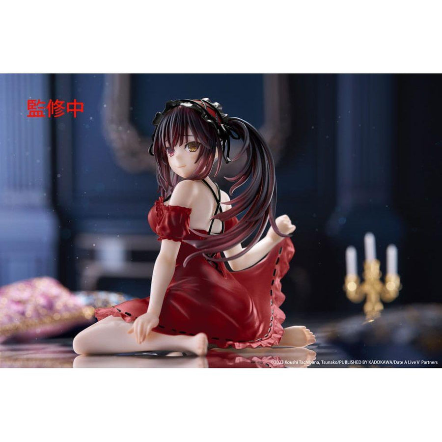 Date A Live V PVC Statue Desktop Cute Figure Kurumi Tokisaki Nightwear Ver. Renewal 13 cm - The Happy Toy Store