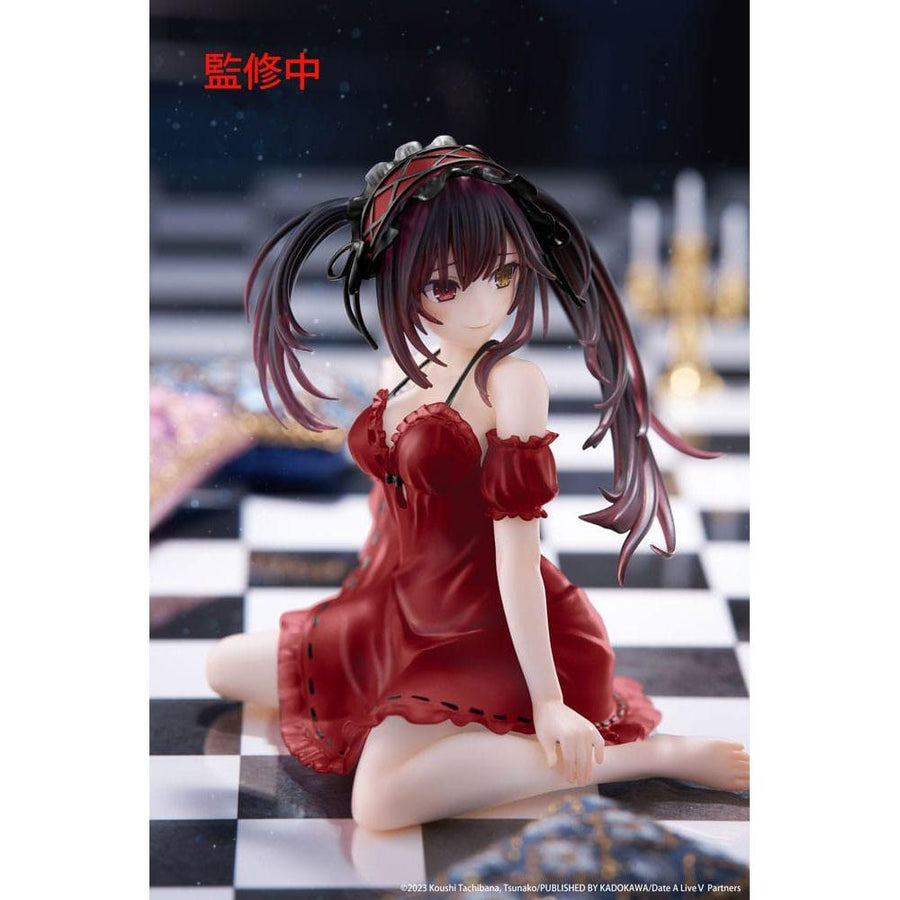 Date A Live V PVC Statue Desktop Cute Figure Kurumi Tokisaki Nightwear Ver. Renewal 13 cm - The Happy Toy Store