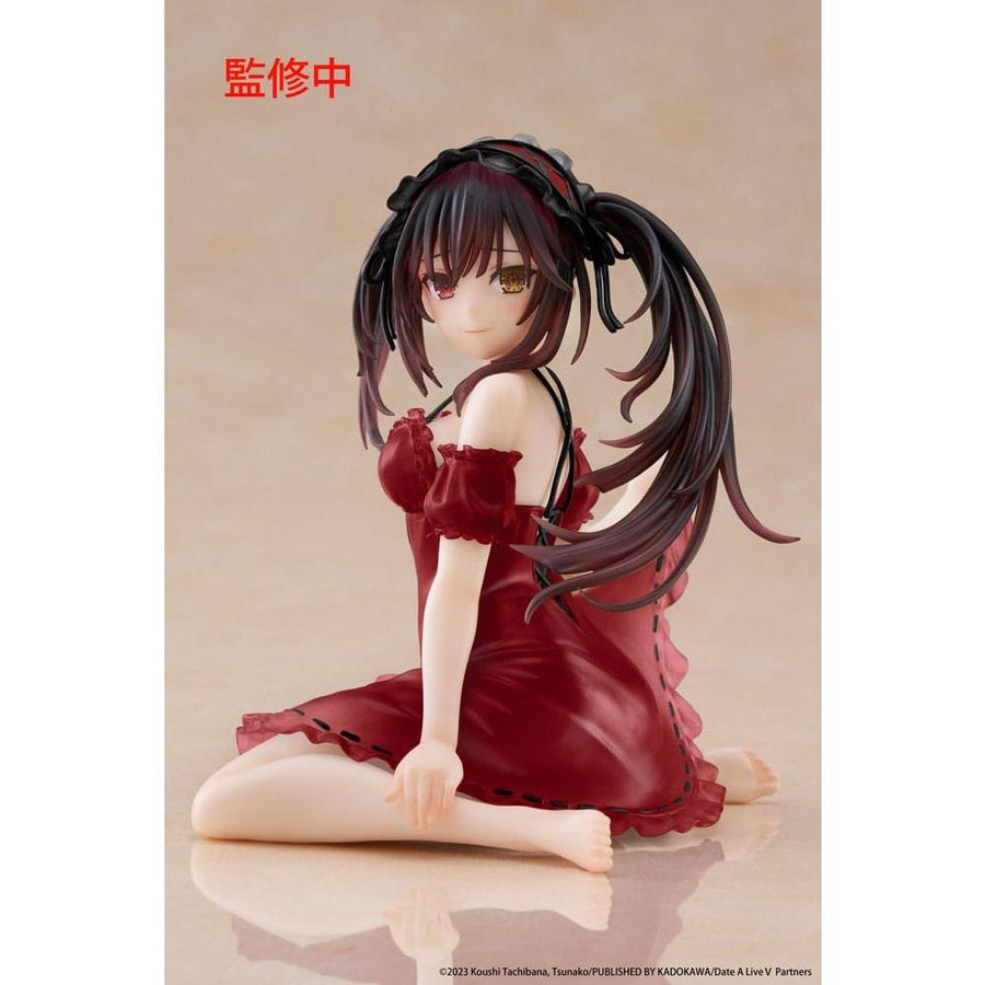 Date A Live V PVC Statue Desktop Cute Figure Kurumi Tokisaki Nightwear Ver. Renewal 13 cm - The Happy Toy Store