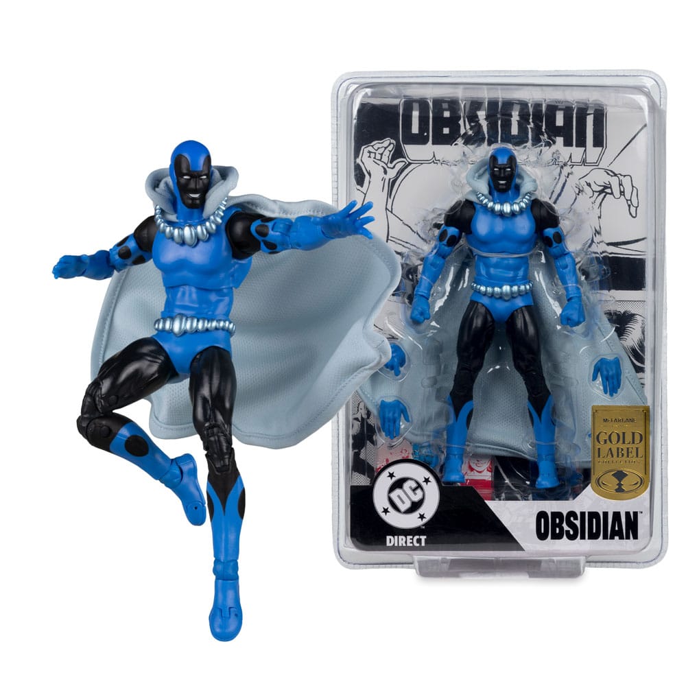 DC Direct Action Figure Obsidian (Infinity Inc 16) (Chase) (Gold Label) 18 cm - The Happy Toy Store