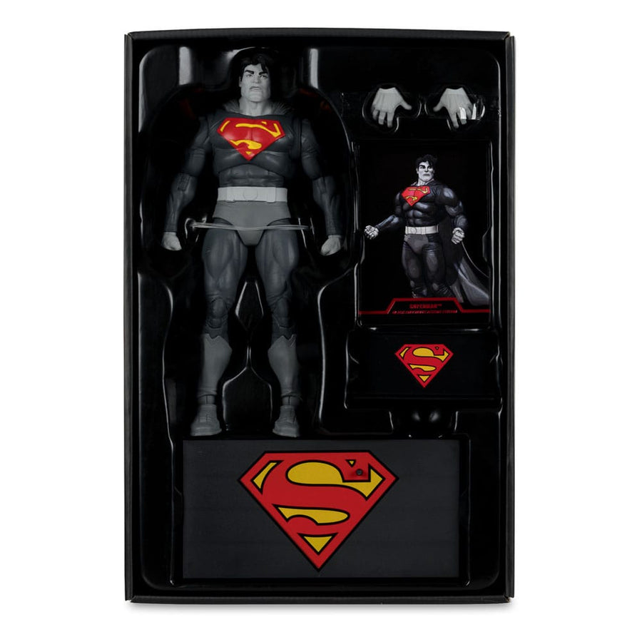 DC Multiverse Action Figure Superman (The Dark Knight Returns) (Black & White Accent Edition) (Gold Label) 18 cm - The Happy Toy Store