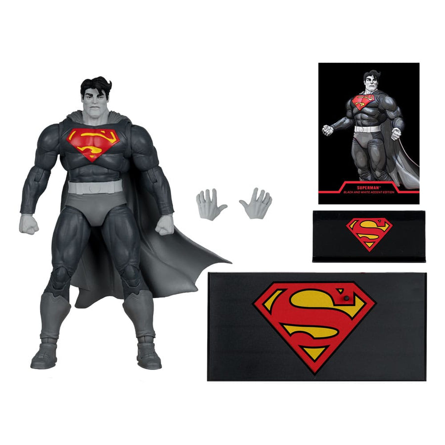 DC Multiverse Action Figure Superman (The Dark Knight Returns) (Black & White Accent Edition) (Gold Label) 18 cm - The Happy Toy Store