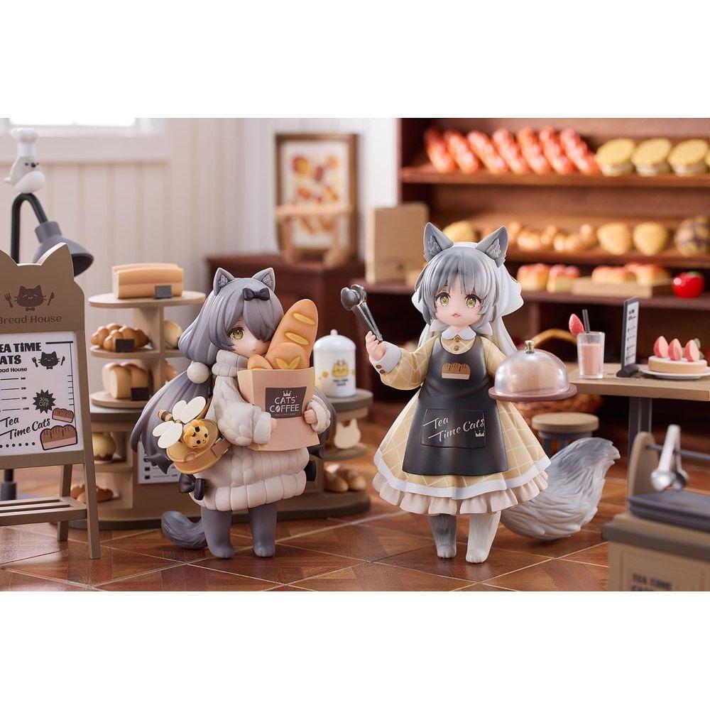 Decorated Life Collection PVC Statue Tea Time Cats - Cat Town Bakery Staff & Customer Set 12 cm - The Happy Toy Store