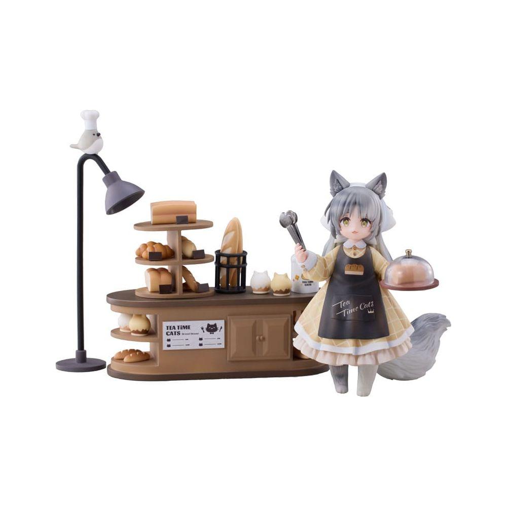 Decorated Life Collection PVC Statue Tea Time Cats - Cat Town Bakery Staff & Customer Set 12 cm - The Happy Toy Store