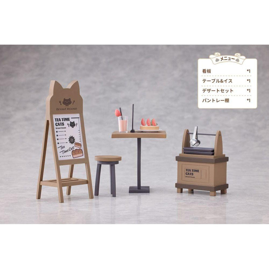 Decorated Life Collection PVC Statue Tea Time Cats - Cat Town Bakery Staff & Customer Set 12 cm - The Happy Toy Store
