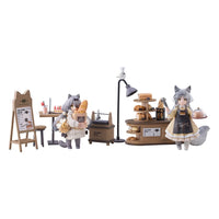 Decorated Life Collection PVC Statue Tea Time Cats - Cat Town Bakery Staff & Customer Set 12 cm - The Happy Toy Store