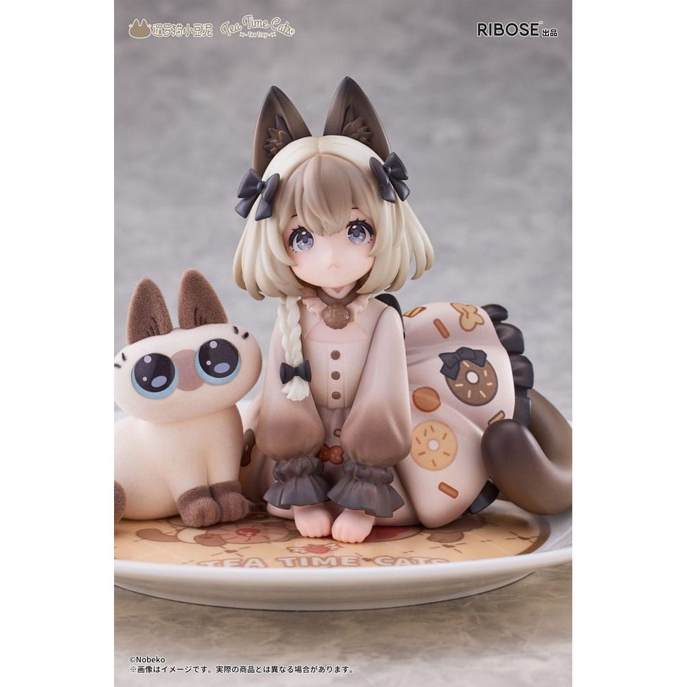 Decorated Life Collection PVC Statue Tea Time Cats x Siamese Cat Azuki - san Friendship Collaboration Exclusive Set 18 cm - The Happy Toy Store