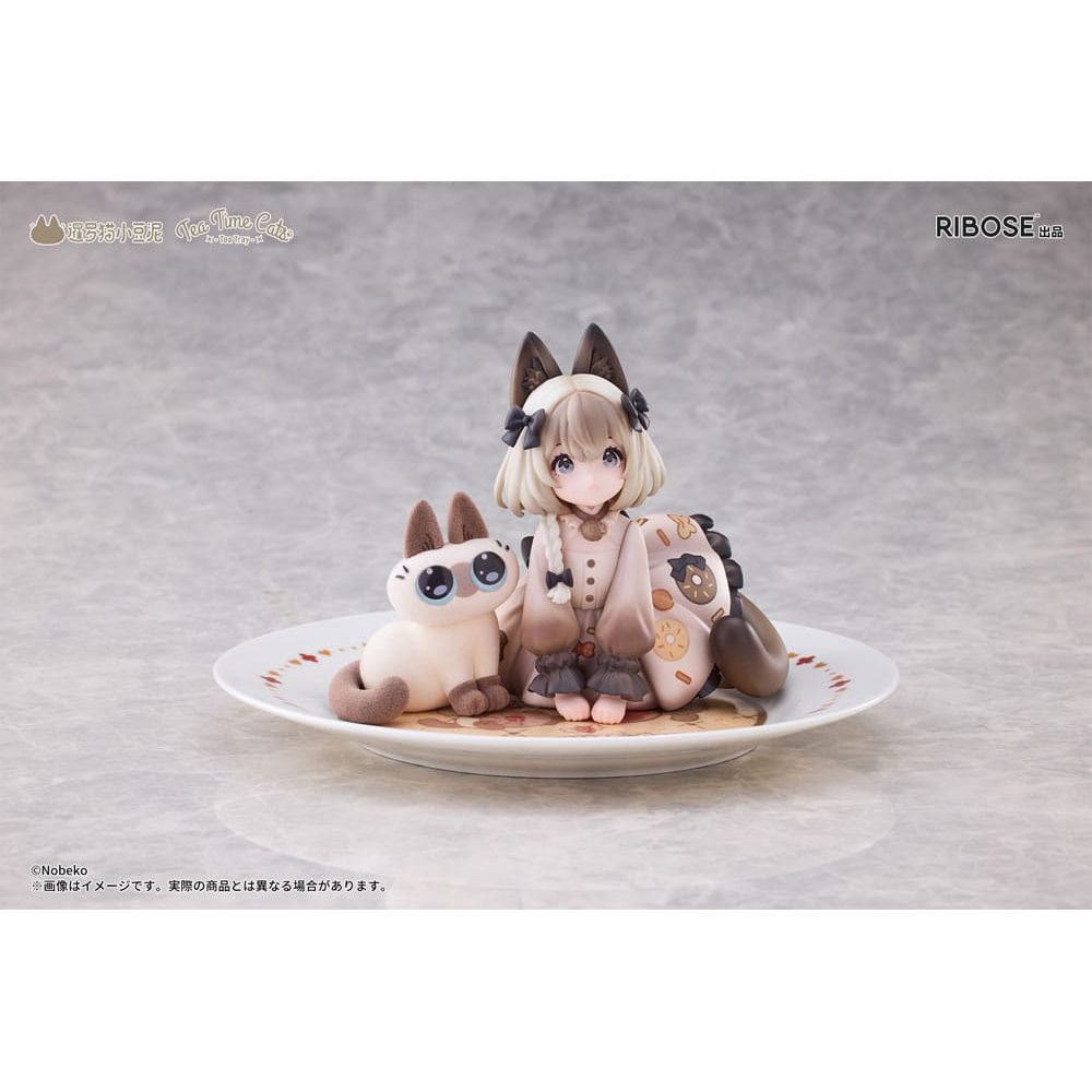 Decorated Life Collection PVC Statue Tea Time Cats x Siamese Cat Azuki - san Friendship Collaboration Exclusive Set 18 cm - The Happy Toy Store