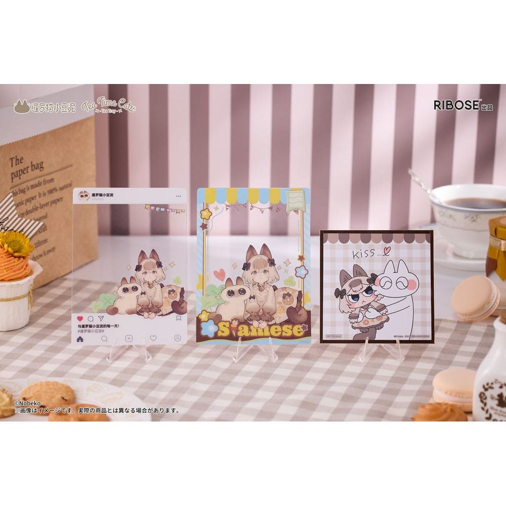 Decorated Life Collection PVC Statue Tea Time Cats x Siamese Cat Azuki - san Friendship Collaboration Exclusive Set 18 cm - The Happy Toy Store