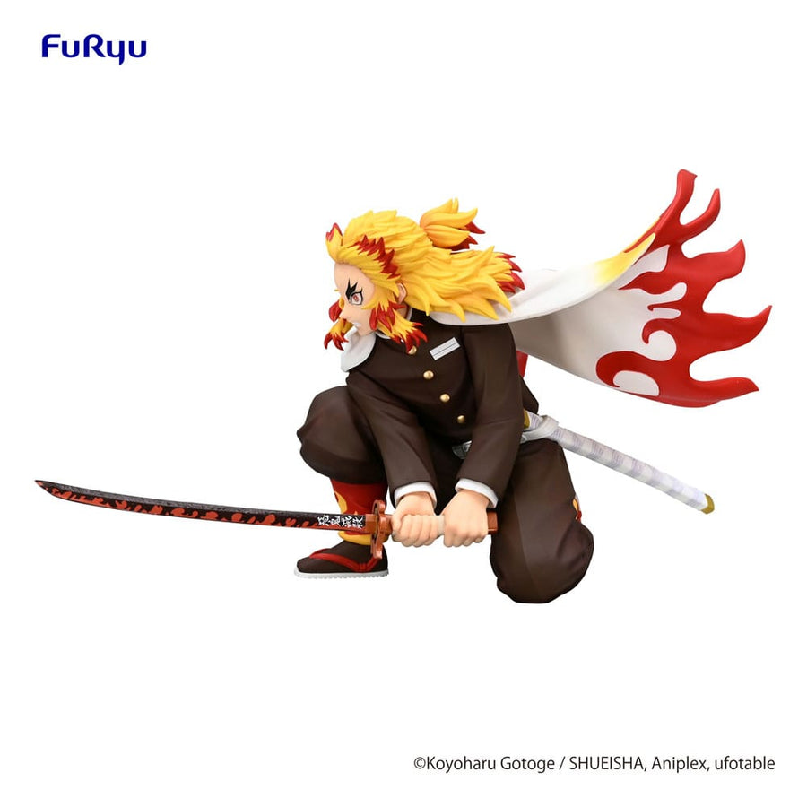 Demon Slayer: Kimetsu no Yaiba Noodle Stopper PVC Statue Rengoku Kyojuro Battle Ver. 10 cm - The Happy Toy Store