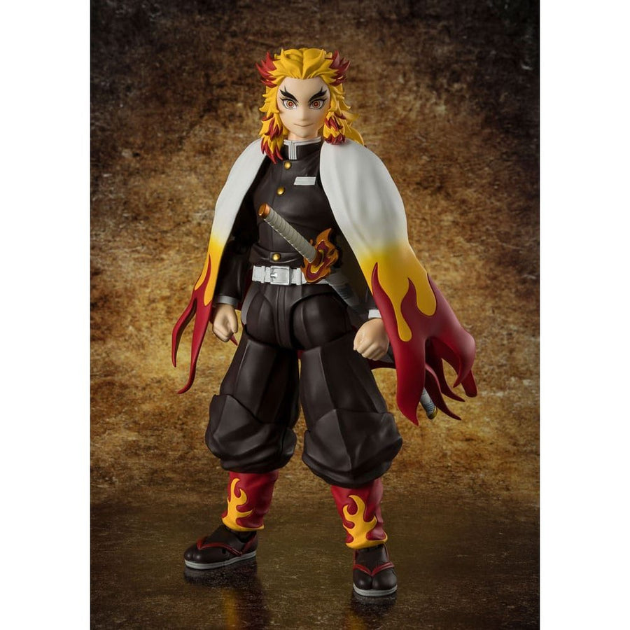 Demon Slayer: Kimetsu no Yaiba S.H.Figuarts Action Figure Kyojuro Rengoku 15 cm - The Happy Toy Store