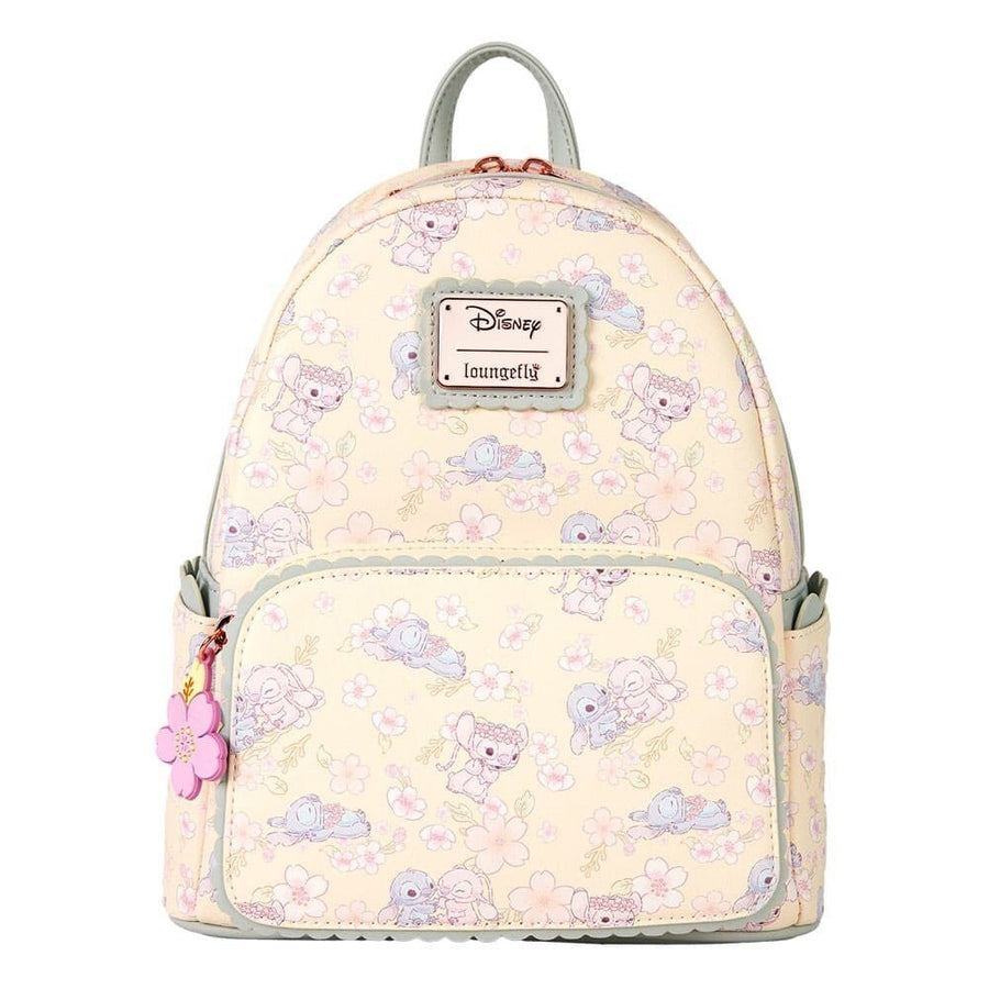 Disney by Loungefly Backpack Mini Cute Stitch Angel Cherry Blossom - The Happy Toy Store
