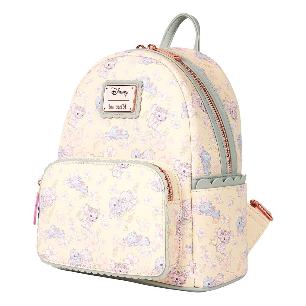 Disney by Loungefly Backpack Mini Cute Stitch Angel Cherry Blossom - The Happy Toy Store