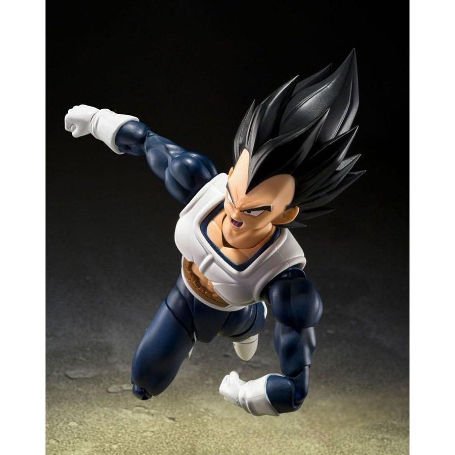 Dragon Ball S.H. Figuarts Action Figure Vegeta Old Battle Clothes 14 cm - The Happy Toy Store
